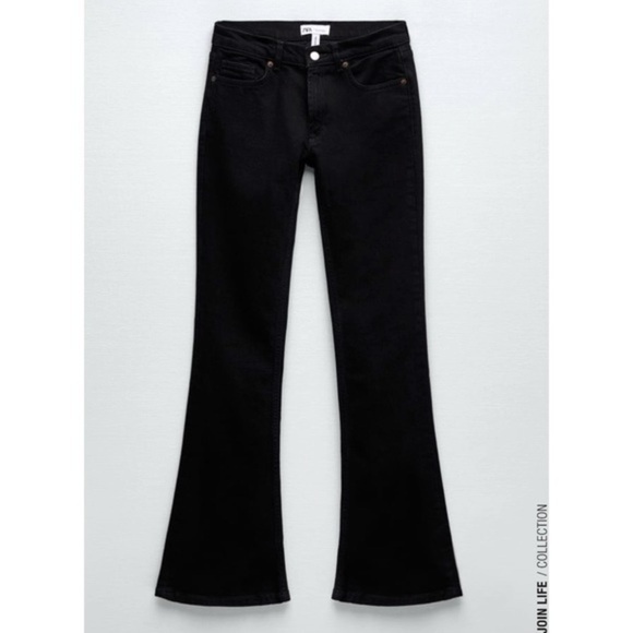 ZARA Low rise Flare Jeans full length 6045/050 - Picture 9 of 14